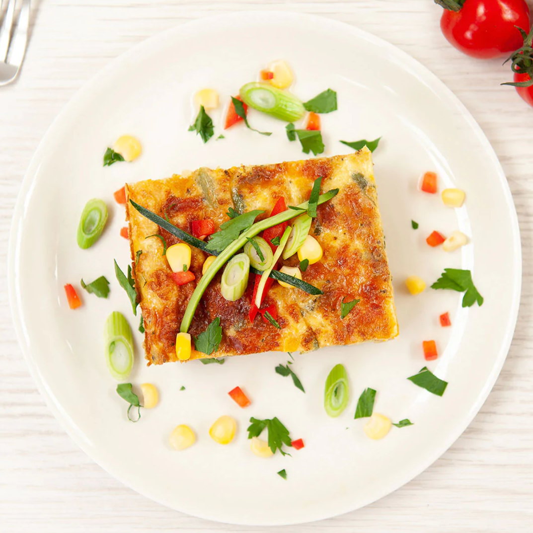 Vegetable & Chickpea Frittata (GF) (V) - Be Fit Food